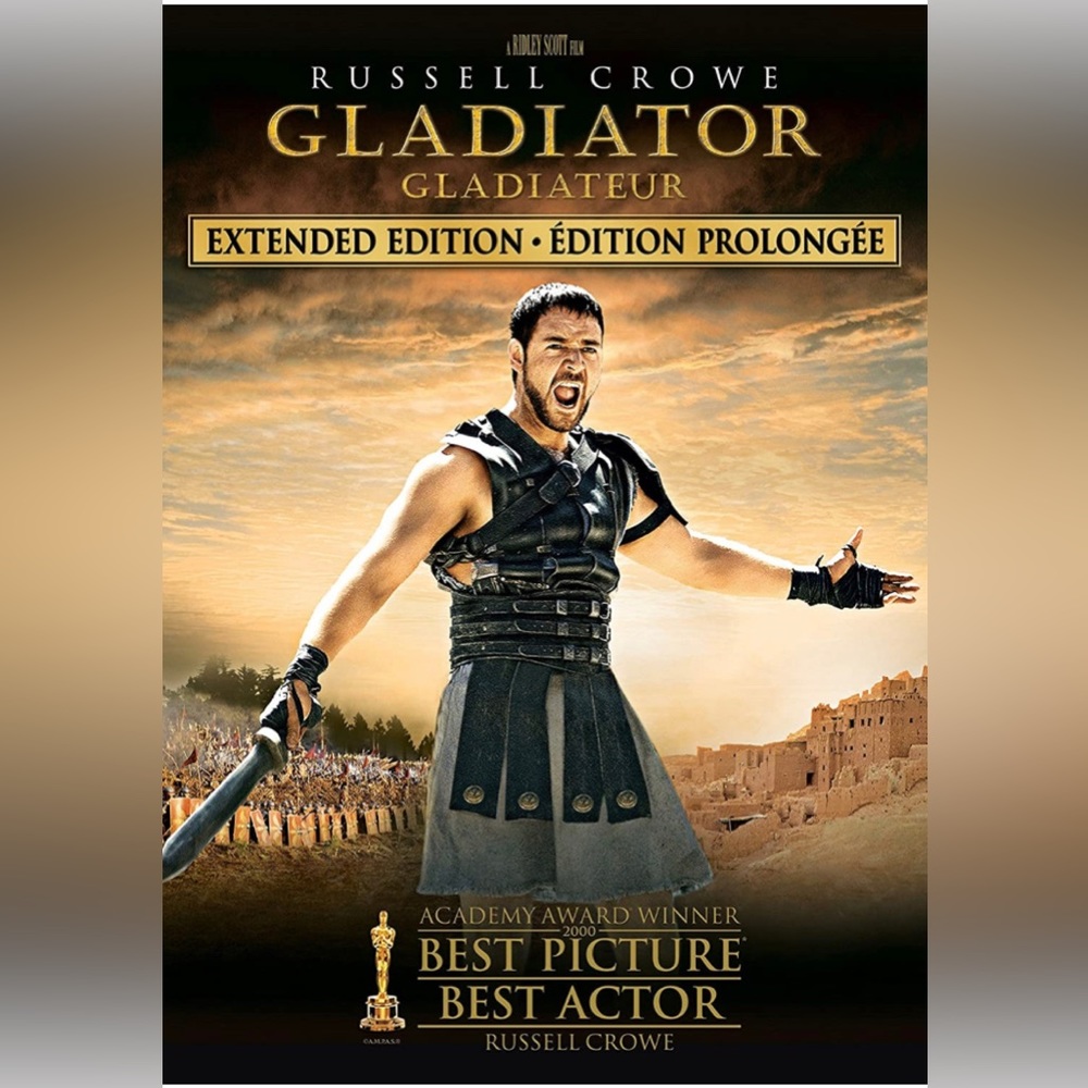 ⭐️5/$25 | DVD | Gladiator | w/ Russell Crowe | Action, Adventure, Drama
